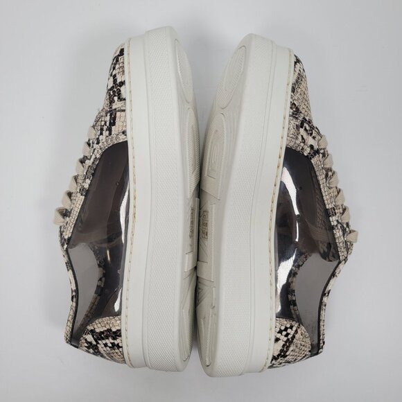 Aldo Platform Women’s Tan Black Lace Up Snake Print Sneaker US Size 6 - Picture 6 of 8